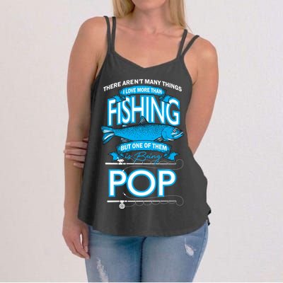 Love Being Pop More Than Fishing Women's Strappy Tank