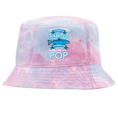 Love Being Pop More Than Fishing Tie-Dyed Bucket Hat