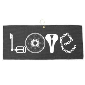 Love Bicycle Bike Cycling Large Microfiber Waffle Golf Towel