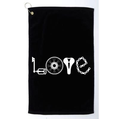 Love Bicycle Bike Cycling Golf Towel