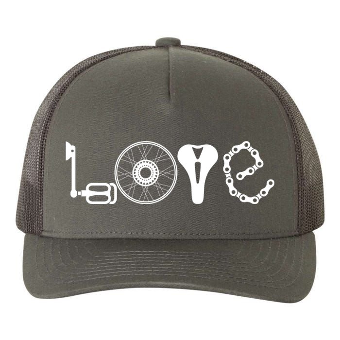 Love Bicycle Bike Cycling Yupoong Adult 5-Panel Trucker Hat