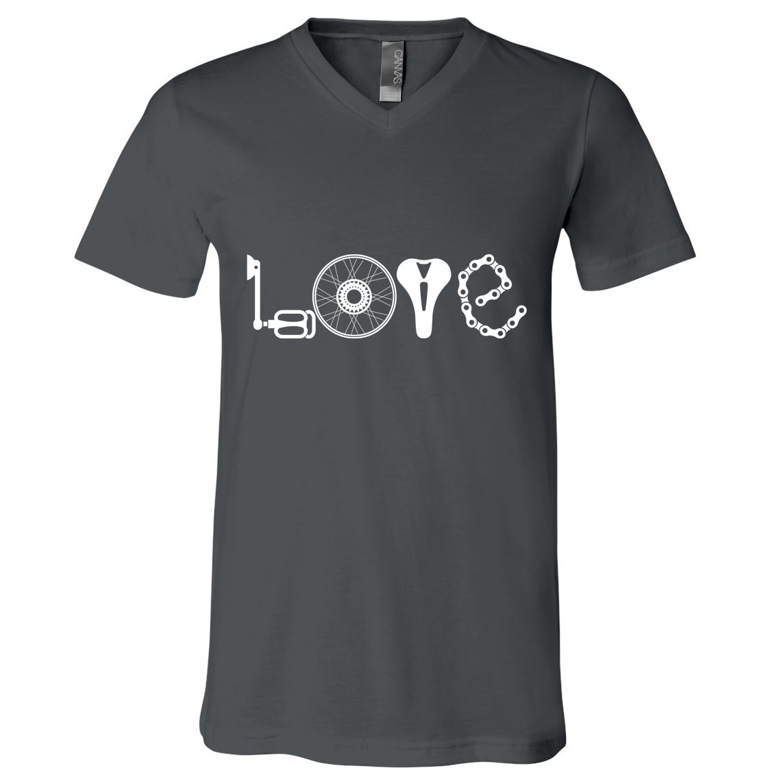 Love Bicycle Bike Cycling V-Neck T-Shirt