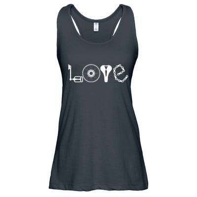 Love Bicycle Bike Cycling Ladies Essential Flowy Tank