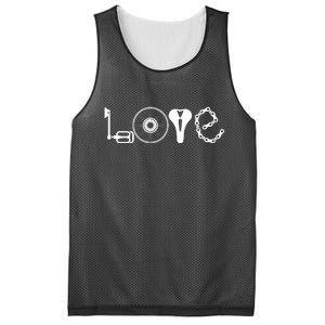 Love Bicycle Bike Cycling Mesh Reversible Basketball Jersey Tank