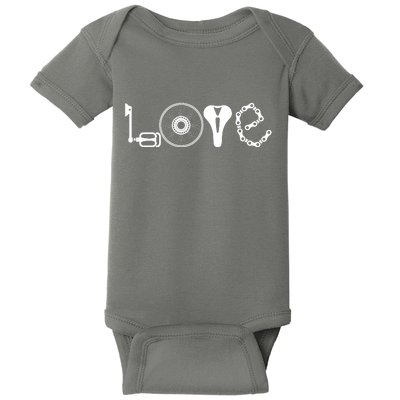 Love Bicycle Bike Cycling Baby Bodysuit