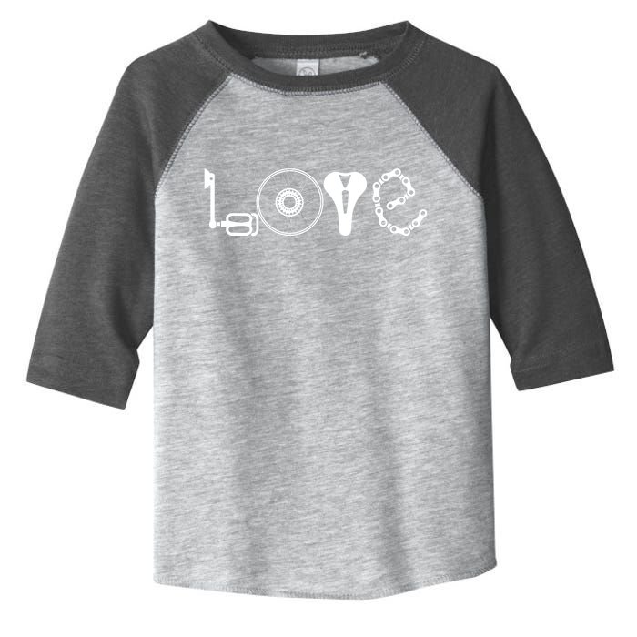 Love Bicycle Bike Cycling Toddler Fine Jersey T-Shirt