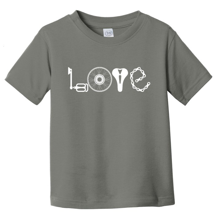 Love Bicycle Bike Cycling Toddler T-Shirt