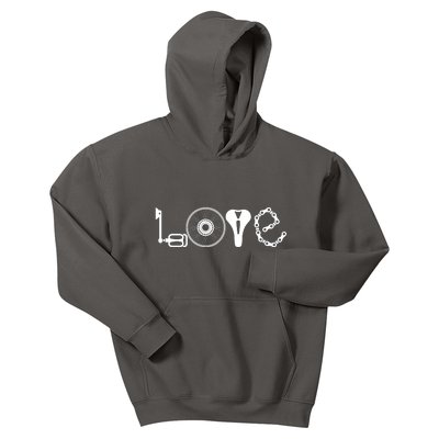 Love Bicycle Bike Cycling Kids Hoodie