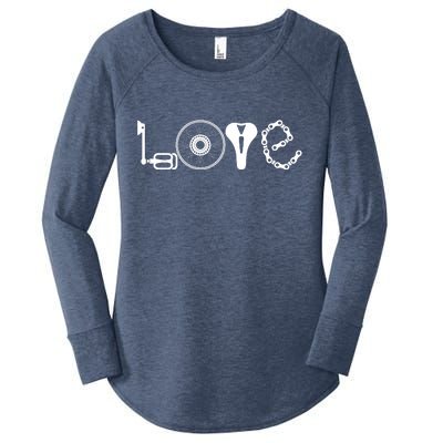 Love Bicycle Bike Cycling Women's Perfect Tri Tunic Long Sleeve Shirt