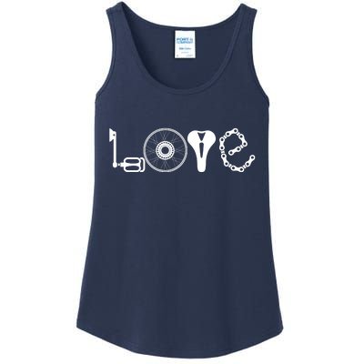 Love Bicycle Bike Cycling Ladies Essential Tank