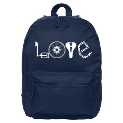 Love Bicycle Bike Cycling 16 in Basic Backpack