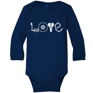 Love Bicycle Bike Cycling Baby Long Sleeve Bodysuit