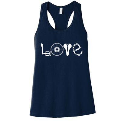 Love Bicycle Bike Cycling Women's Racerback Tank