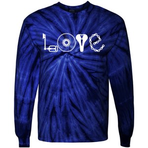 Love Bicycle Bike Cycling Tie-Dye Long Sleeve Shirt