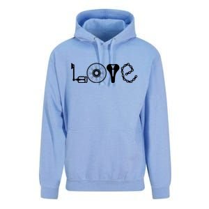 Love Bicycle Bike Cycling Unisex Surf Hoodie