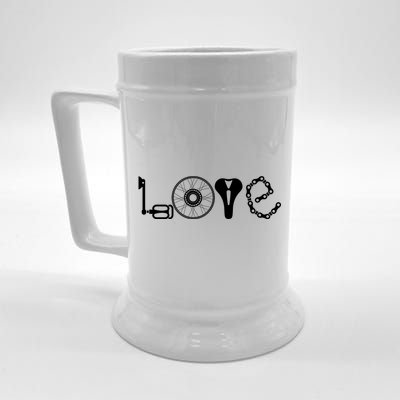 Love Bicycle Bike Cycling Beer Stein