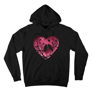 Love Birds Hollow Heart Hoodie