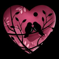 Love Birds Hollow Heart Backpack