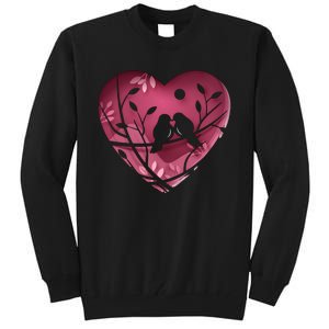 Love Birds Hollow Heart Tall Sweatshirt