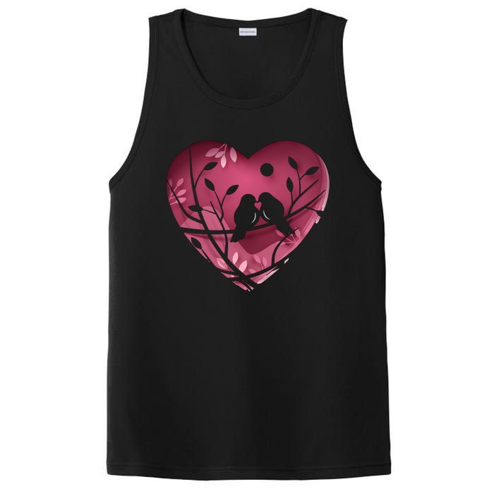 Love Birds Hollow Heart PosiCharge Competitor Tank