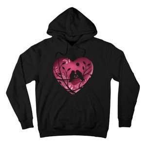 Love Birds Hollow Heart Tall Hoodie