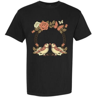 Love Birds Vintage Heart Frame Garment-Dyed Heavyweight T-Shirt