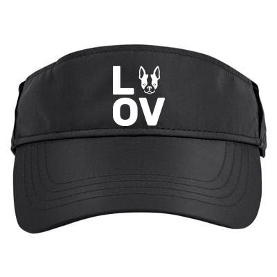 Love Boston Terrier  Adult Drive Performance Visor