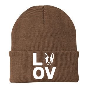 Love Boston Terrier  Knit Cap Winter Beanie