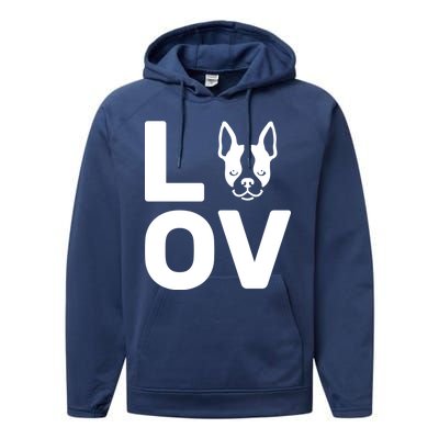 Love Boston Terrier  Performance Fleece Hoodie