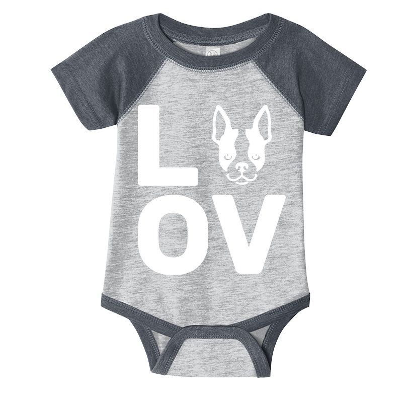 Love Boston Terrier  Infant Baby Jersey Bodysuit