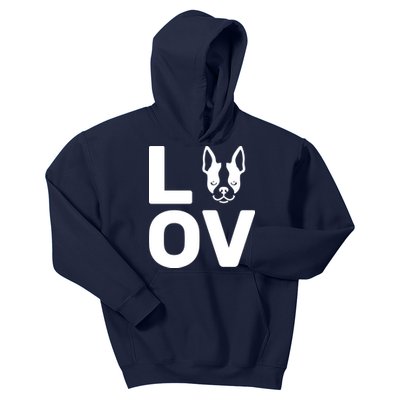 Love Boston Terrier  Kids Hoodie