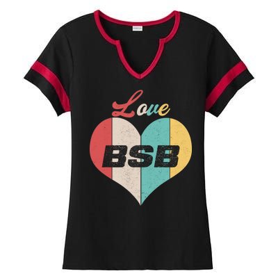 Love BSB Vintage Music Ladies Halftime Notch Neck Tee