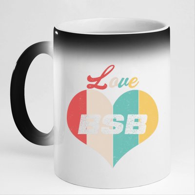 Love BSB Vintage Music 11oz Black Color Changing Mug