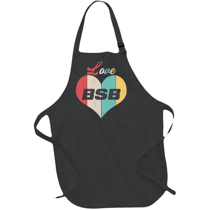 Love BSB Vintage Music Full-Length Apron With Pockets