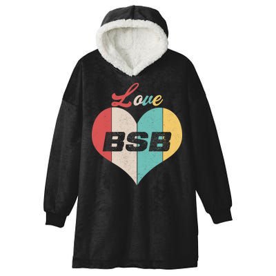 Love BSB Vintage Music Hooded Wearable Blanket