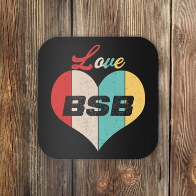 Love BSB Vintage Music Coaster