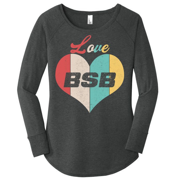 Love BSB Vintage Music Women's Perfect Tri Tunic Long Sleeve Shirt