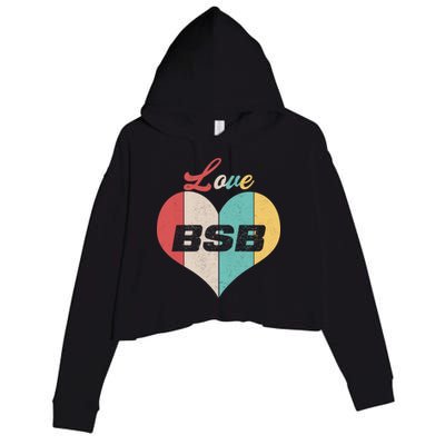 Love BSB Vintage Music Crop Fleece Hoodie