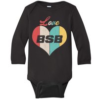 Love BSB Vintage Music Baby Long Sleeve Bodysuit