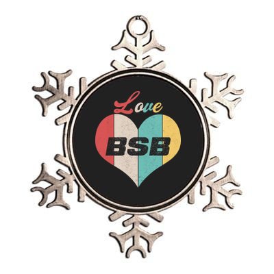 Love BSB Vintage Music Metallic Star Ornament