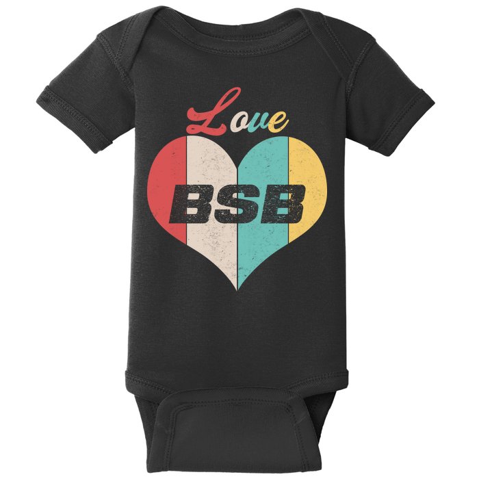 Love BSB Vintage Music Baby Bodysuit