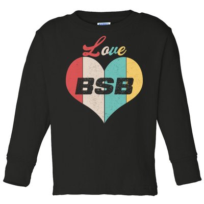 Love BSB Vintage Music Toddler Long Sleeve Shirt