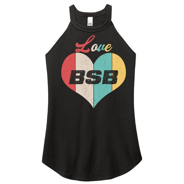 Love BSB Vintage Music Women's Perfect Tri Rocker Tank