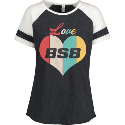 Love BSB Vintage Music Enza Ladies Jersey Colorblock Tee