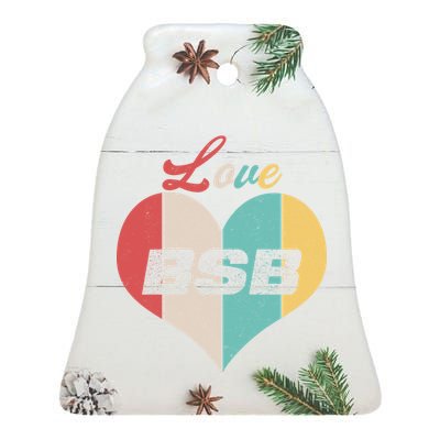 Love BSB Vintage Music Ceramic Bell Ornament