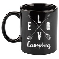 Love Camping Arrows 11oz C Handle Ceramic Mug