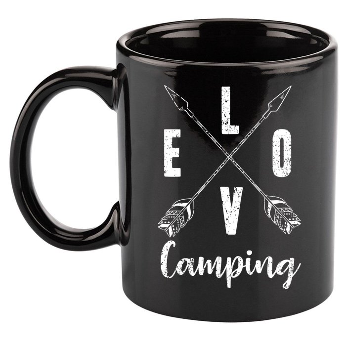 Love Camping Arrows 11oz C Handle Ceramic Mug