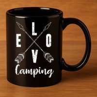 Love Camping Arrows 11oz C Handle Ceramic Mug