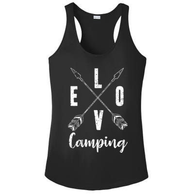 Love Camping Arrows Ladies PosiCharge Competitor Racerback Tank