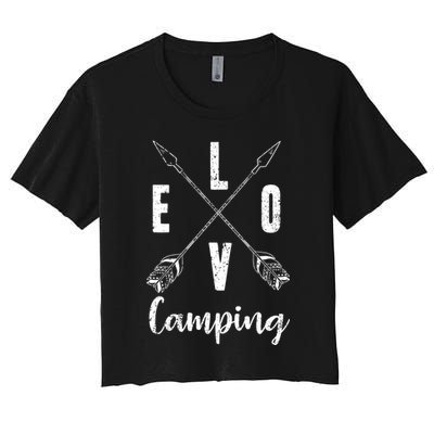 Love Camping Arrows Crop Top